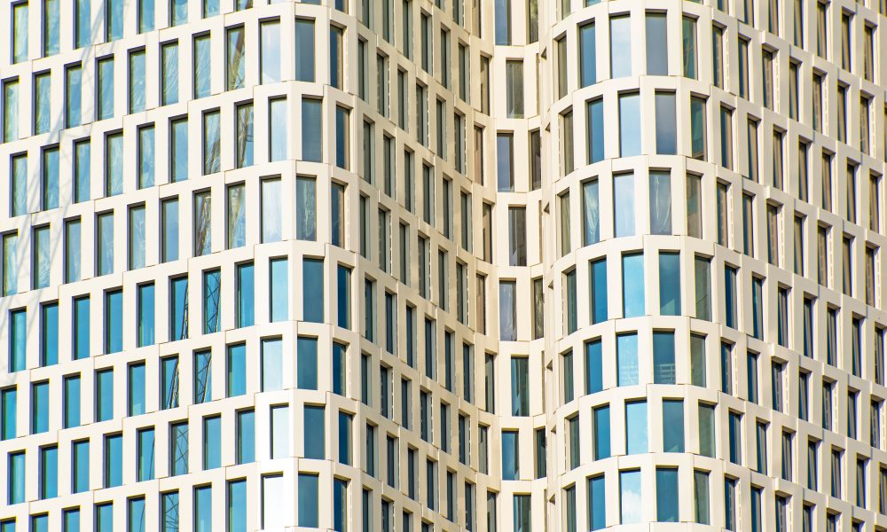 Facade of a modern skyscraper